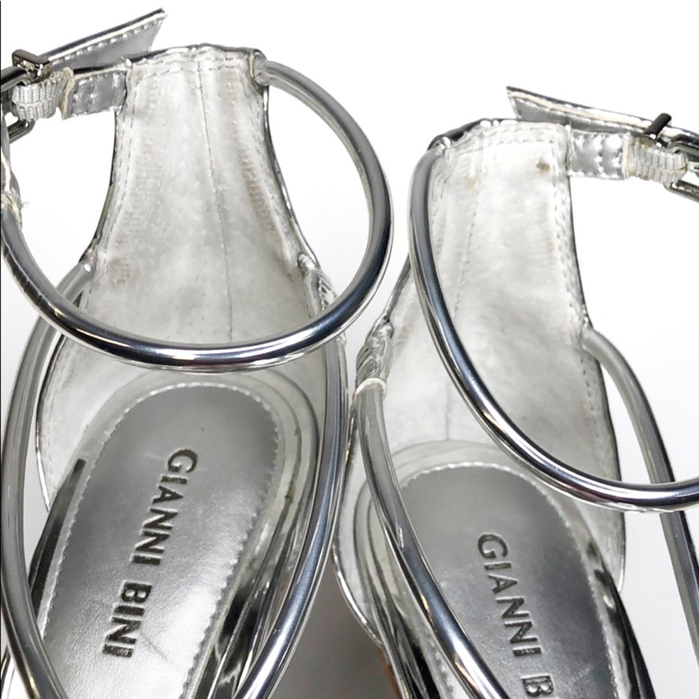 3 🟪 for $40 Tubular Mirrored Dress Sandal Gianni Bini EUC 7 - Picture 4 of 9